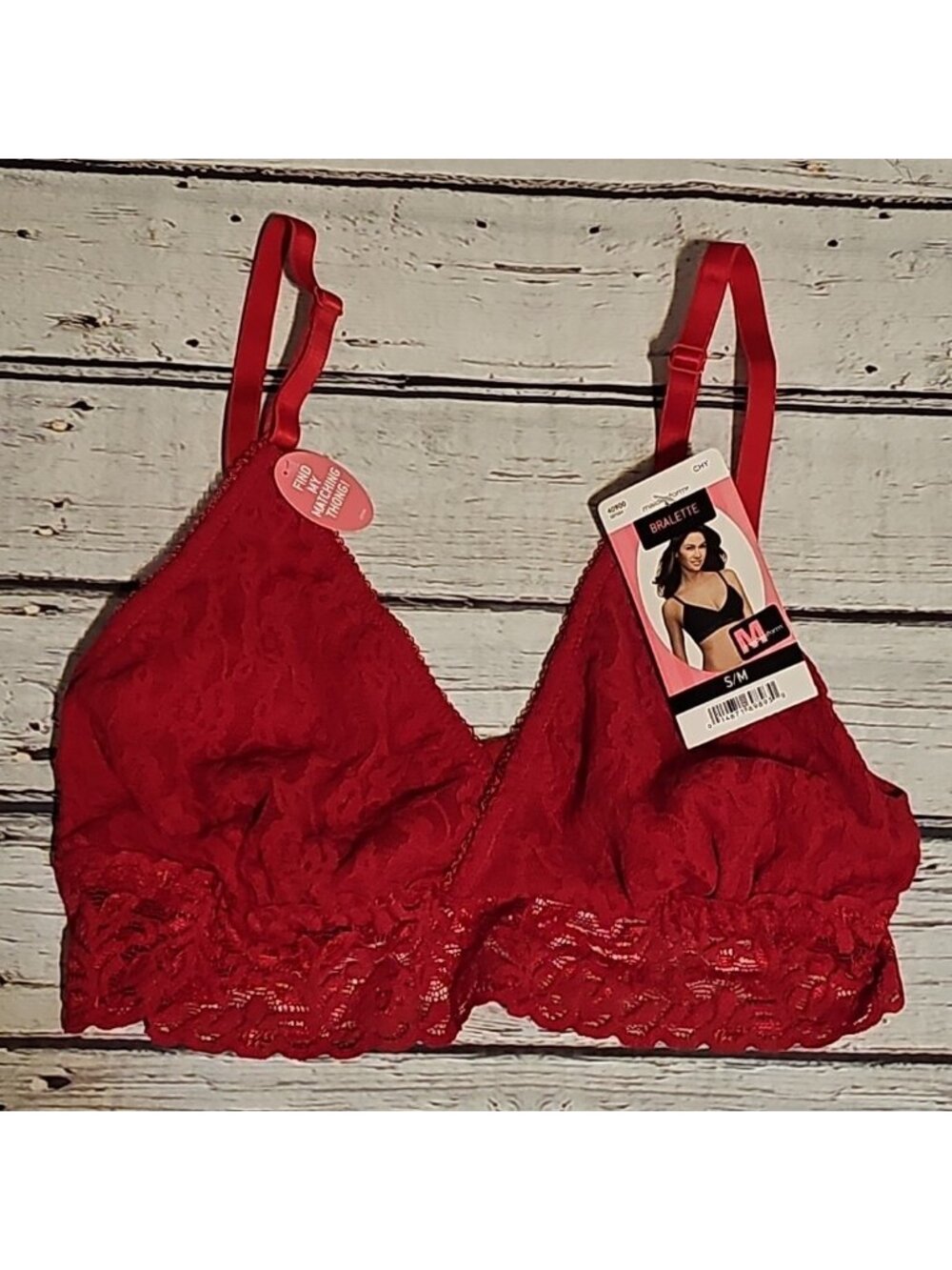 Maidenform Women's Lace Triangle Bralette 40900 S/M Adjustable Straps NWT New